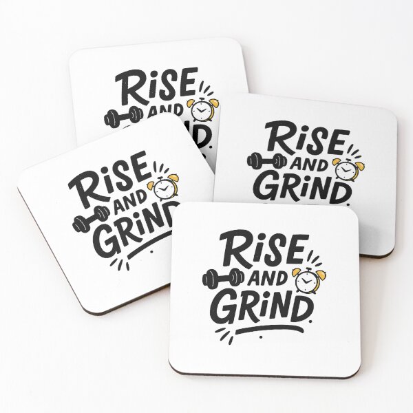 Item preview, Rise and Grind – Motivational Fitness Quote Design designed and sold by Born To Be Fit.