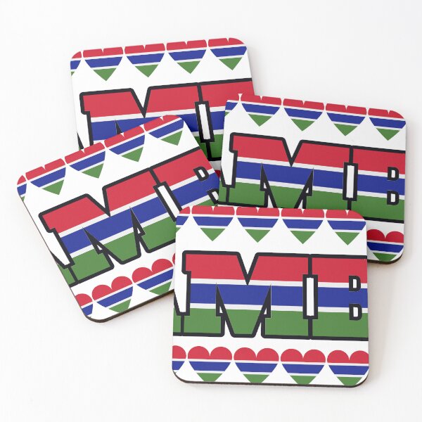 Item preview, Gambia Flag Letters And Hearts designed and sold by TheIconSmith.
