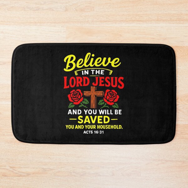 Item preview, Acts 16:31 Believe in the Lord Jesus and you will be saved designed and sold by plushism.