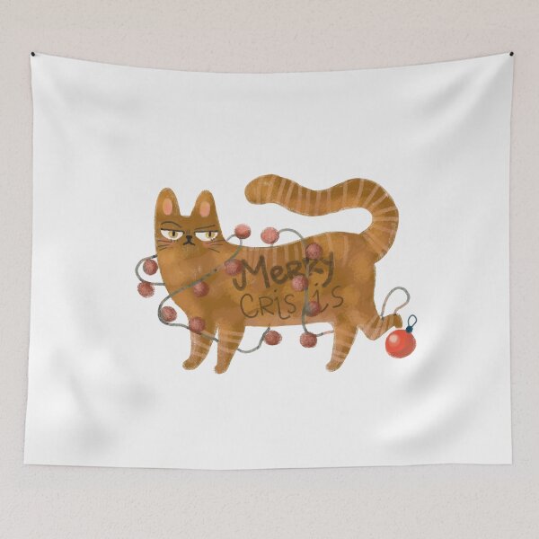 Item preview, Mean cat, merry crisis, Christmas memes designed and sold by Dormitria.