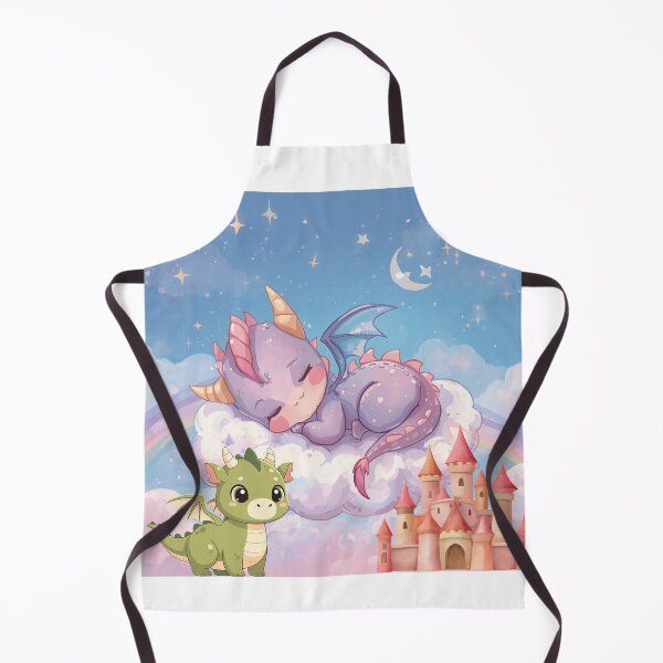 Item preview, cute baby dragon sleeping on a cloud designed and sold by tsintsinshop.