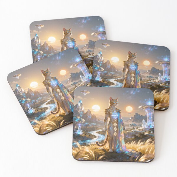 Item preview, Feline Lyran Cats – Mystical Star Cats designed and sold by SoniaSarkali.