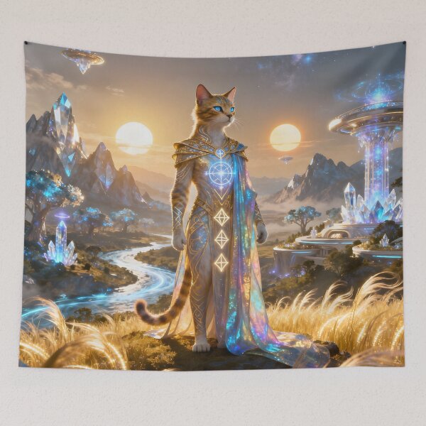 Item preview, Feline Lyran Cats – Mystical Star Cats designed and sold by SoniaSarkali.