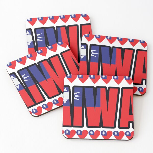 Item preview, Taiwan Flag Letters And Hearts designed and sold by TheIconSmith.