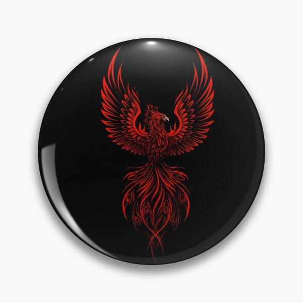 Item preview, Fiery Phoenix Rising – Red Tribal Flame Bird Art designed and sold by Kruti Collection.