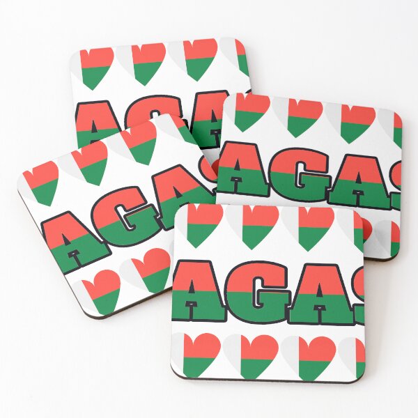 Item preview, Madagascar Flag Letters And Hearts designed and sold by TheIconSmith.