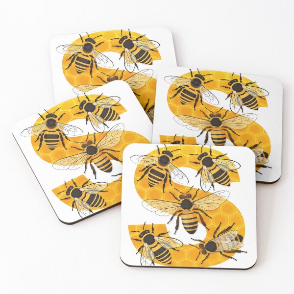 Item preview, BEES LETTER S designed and sold by ART-TYPE.