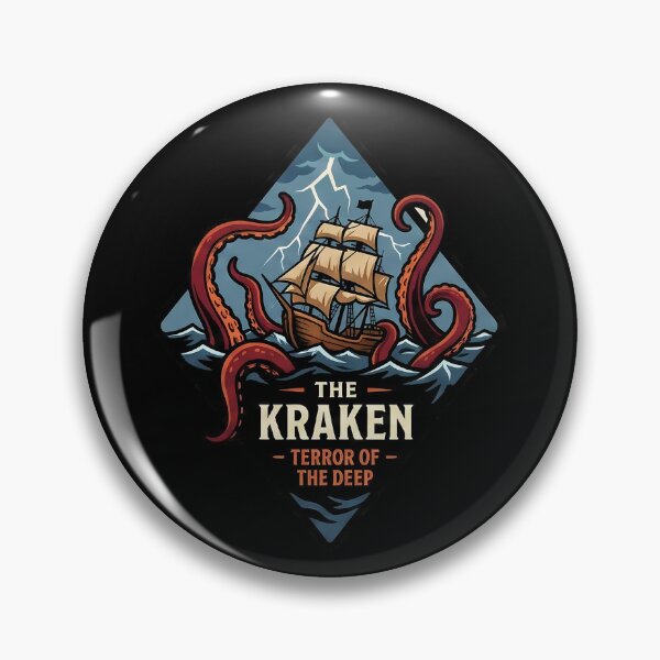 Item preview, Giant Kraken Attack Ship Stormy Ocean designed and sold by k3rstman1.