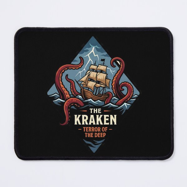 Item preview, Giant Kraken Attack Ship Stormy Ocean designed and sold by k3rstman1.