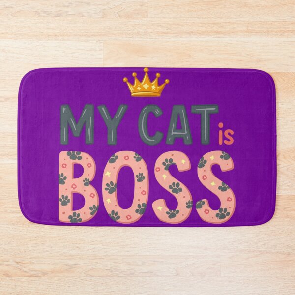 Item preview, My Cat Is Boss – Funny Cat Lover Quote designed and sold by TroyTheTerrific.