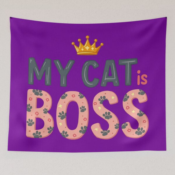 Item preview, My Cat Is Boss – Funny Cat Lover Quote designed and sold by TroyTheTerrific.