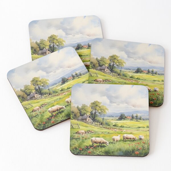 Item preview, Countryside Watercolor Background 01 designed and sold by CharlieDesings.