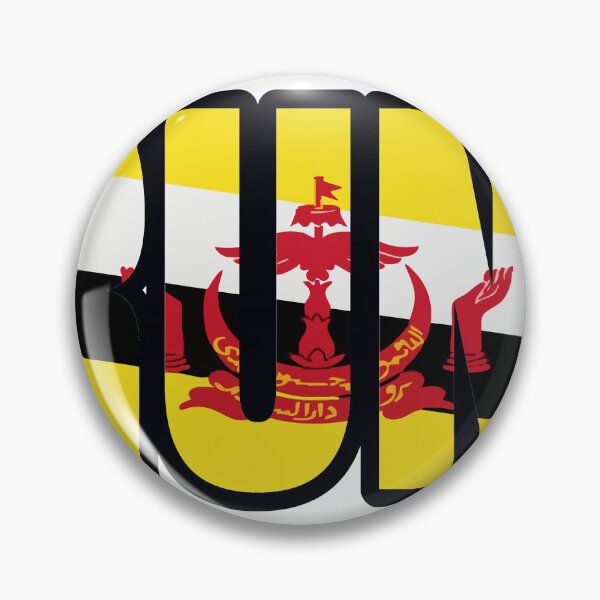 Item preview, Brunei Flag Letters And Hearts designed and sold by TheIconSmith.