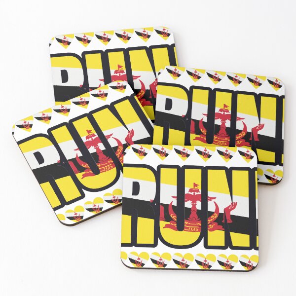 Item preview, Brunei Flag Letters And Hearts designed and sold by TheIconSmith.
