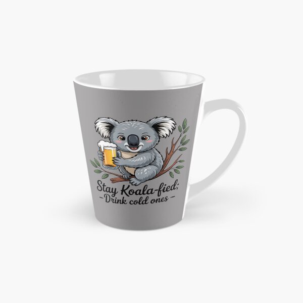 Item preview, Koala & A Cold One: Koala Edition - Funny Emu Animal Drinking T-Shirt designed and sold by Grang Art Artistic Designs.
