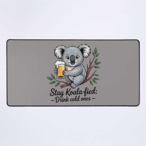 Item preview, Koala & A Cold One: Koala Edition - Funny Emu Animal Drinking T-Shirt designed and sold by Grang Art Artistic Designs.