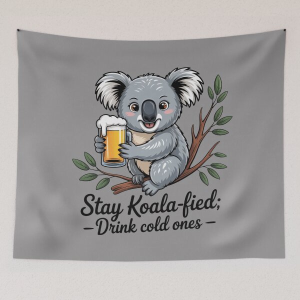 Item preview, Koala & A Cold One: Koala Edition - Funny Emu Animal Drinking T-Shirt designed and sold by Grang Art Artistic Designs.
