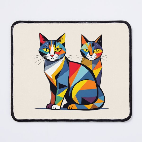 Item preview, Cubist cats designed and sold by PrintLabStudio.