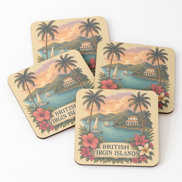 Item preview, British Virgin Islands Paradise – Crystal Waters, Sailing Boats & Tropical Villa Travel Print designed and sold by MAGICKEY2024.