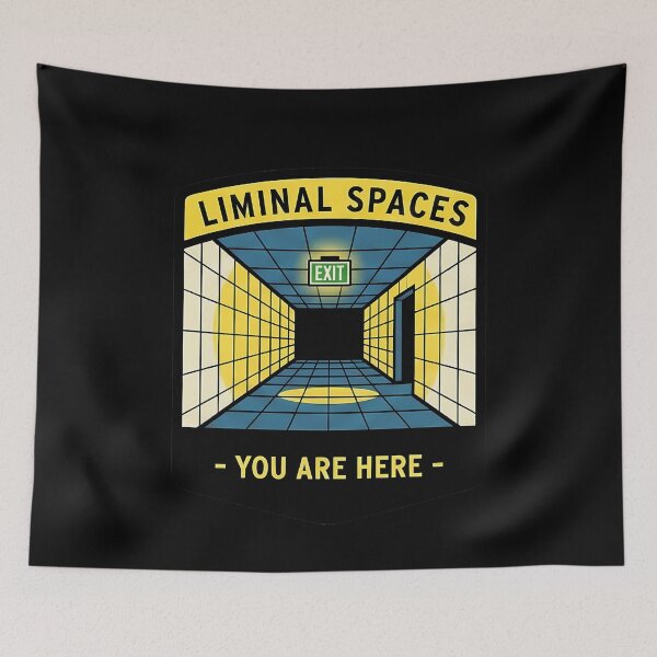 Item preview, Liminal Spaces You Are Here Exit Sign Surreal designed and sold by k3rstman1.