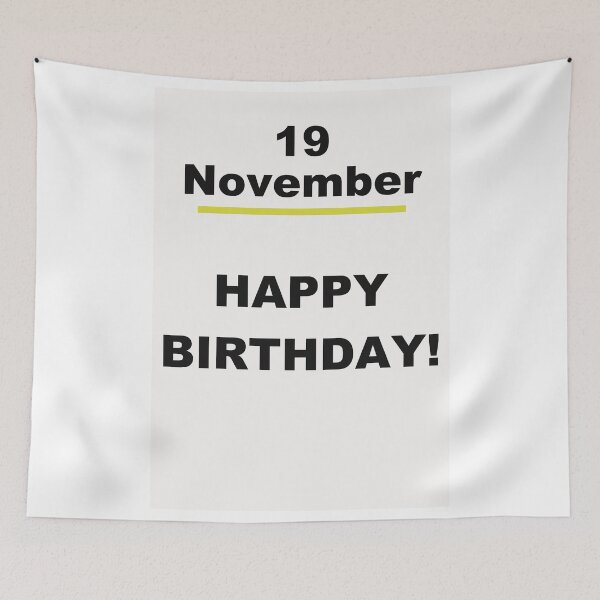 Item preview, Minimalist Happy Birthday Design — November 19 designed and sold by ariksworld.