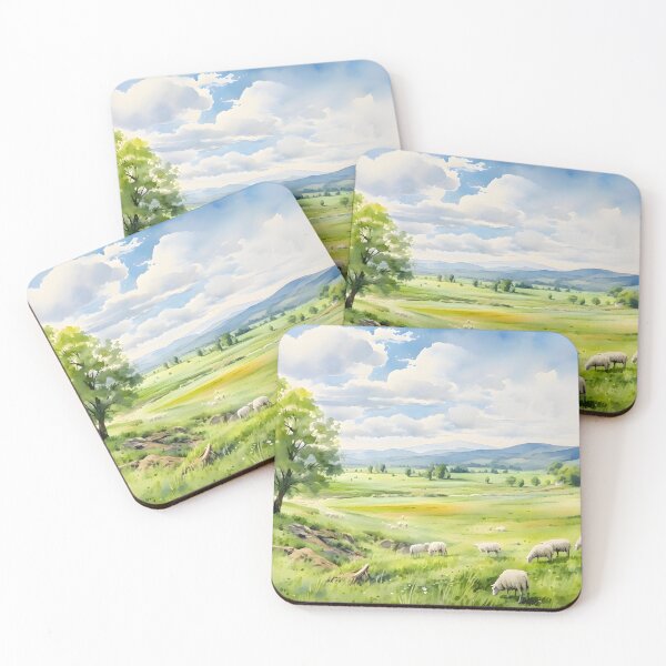Item preview, Countryside Watercolor Background 02 designed and sold by CharlieDesings.