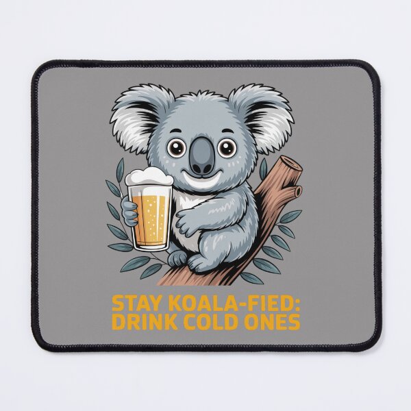 Item preview, Cheers from the Gumtree Koala: Koala Edition - Funny Emu Animal Drinking T-Shirt designed and sold by Grang Art Artistic Designs.