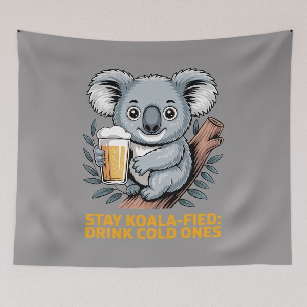 Item preview, Cheers from the Gumtree Koala: Koala Edition - Funny Emu Animal Drinking T-Shirt designed and sold by Grang Art Artistic Designs.