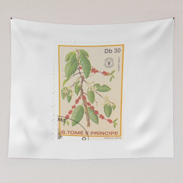 Item preview, Flower S.Tome Principe Vintage Postage Stamp designed and sold by red-amber65.