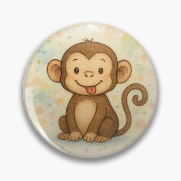 Item preview, Playful Monkey | Colorful Soft Brushes designed and sold by Polariszero.