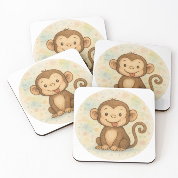 Item preview, Playful Monkey | Colorful Soft Brushes designed and sold by Polariszero.