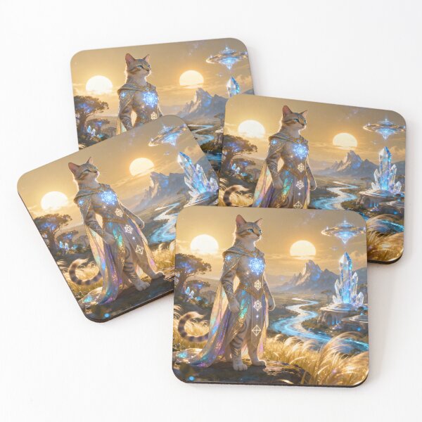 Item preview, Feline Lyran Cats – Mystical Star Cats designed and sold by SoniaSarkali.