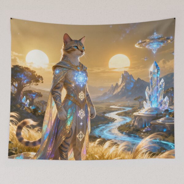 Item preview, Feline Lyran Cats – Mystical Star Cats designed and sold by SoniaSarkali.