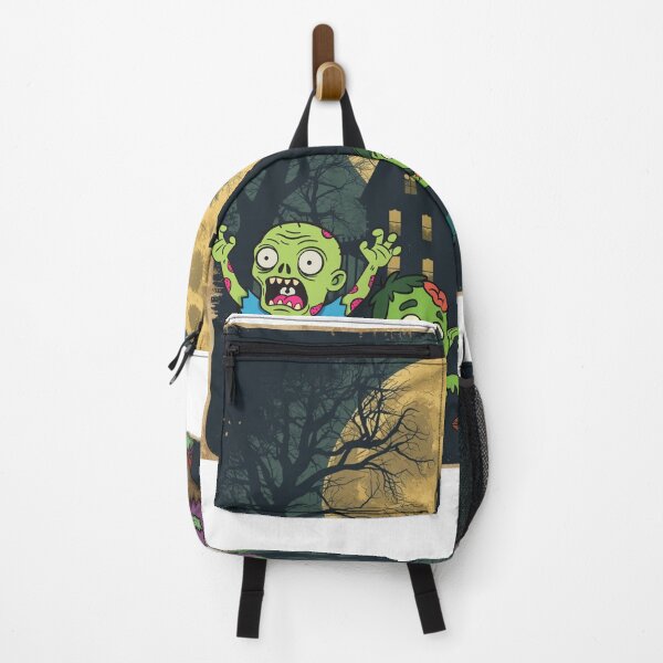 Item preview, vintage horror poster look with cute zombies designed and sold by tsintsinshop.