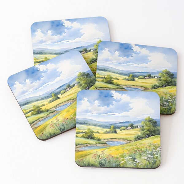 Item preview, Countryside Watercolor Background 03 designed and sold by CharlieDesings.