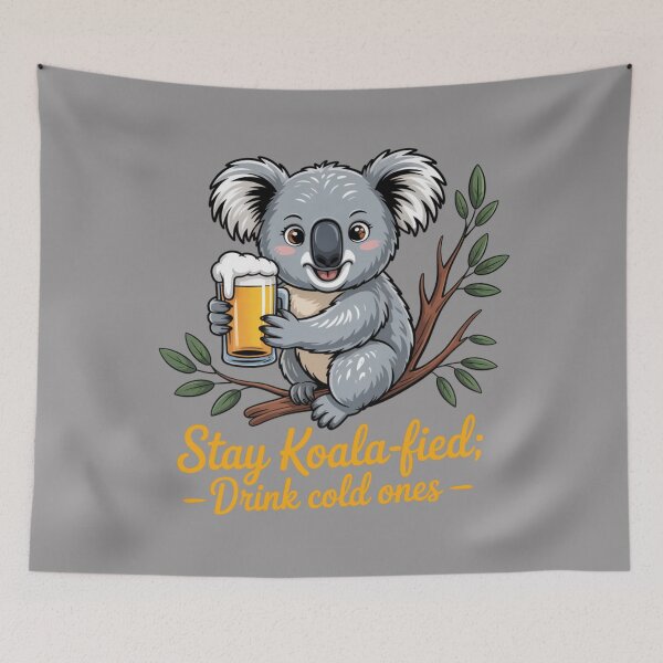 Item preview, Koala Happy Hour: Koala Edition - Funny Emu Animal Drinking T-Shirt designed and sold by Grang Art Artistic Designs.