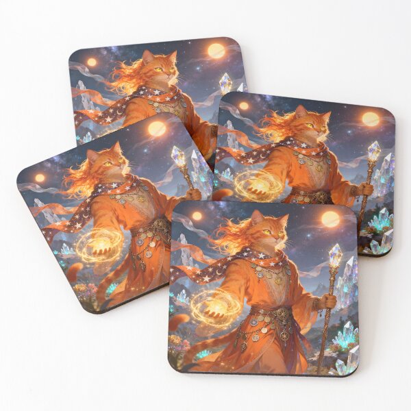 Item preview, Feline Lyran Cats – Mystical Star Cats designed and sold by SoniaSarkali.