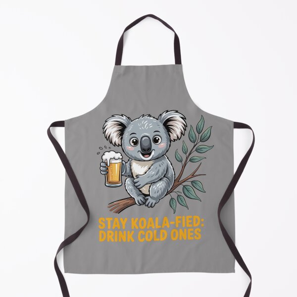 Item preview, Eucalyptus & Beer Koala: Koala Edition - Funny Emu Animal Drinking T-Shirt designed and sold by Grang Art Artistic Designs.
