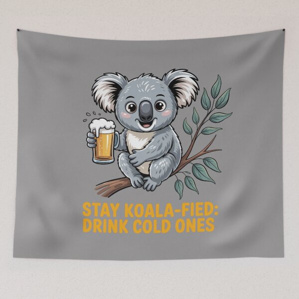 Item preview, Eucalyptus & Beer Koala: Koala Edition - Funny Emu Animal Drinking T-Shirt designed and sold by Grang Art Artistic Designs.