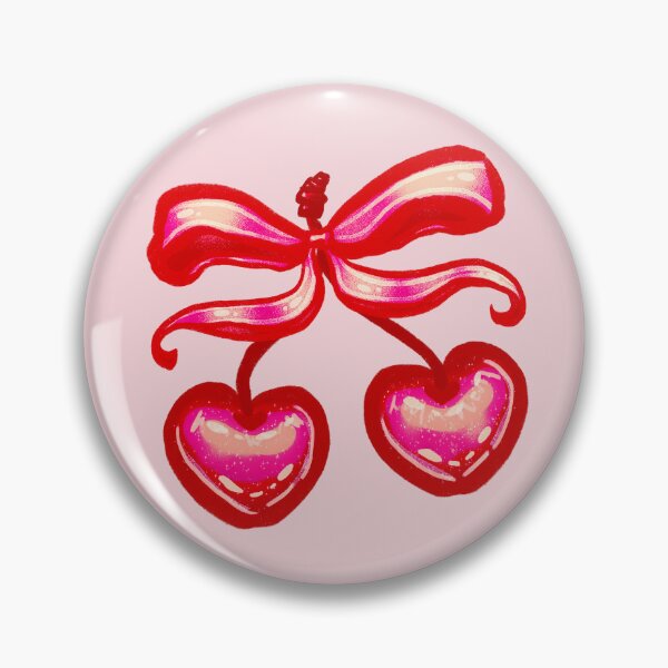 Item preview, Preppy Vintage Hot Pink Cherry Bow  designed and sold by BluwTuwip.