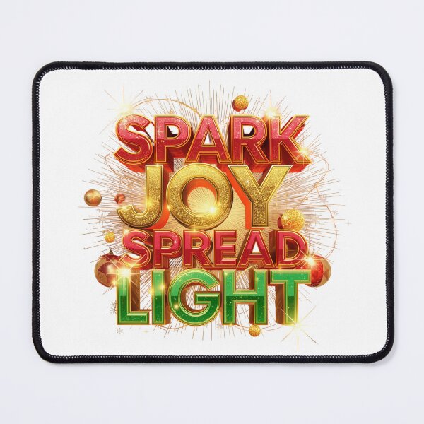 Item preview, Spark Joy Spread Light – Luxury Gold Christmas Glow Typography designed and sold by Aarvya Fashion Club ( A.F.C ).