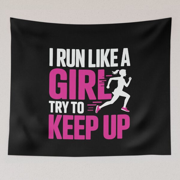 Item preview, Female Runners I Run Like a Girl Try to Keep Up Funny Running designed and sold by tmerchtrends.