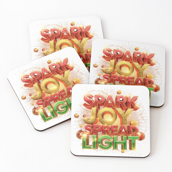 Item preview, Spark Joy Spread Light – Luxury Gold Christmas Glow Typography designed and sold by Aarvya Fashion Club ( A.F.C ).