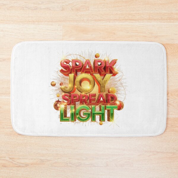 Item preview, Spark Joy Spread Light – Luxury Gold Christmas Glow Typography designed and sold by Aarvya Fashion Club ( A.F.C ).