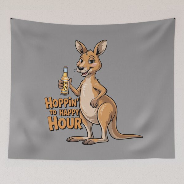 Item preview, Sinkin A Cold One: Funny Kangaroo Animal Drinking T-Shirt designed and sold by Grang Art Artistic Designs.