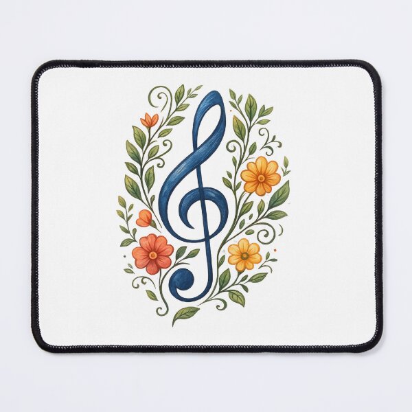 Item preview, treble clef floral designed and sold by Sn1ver.