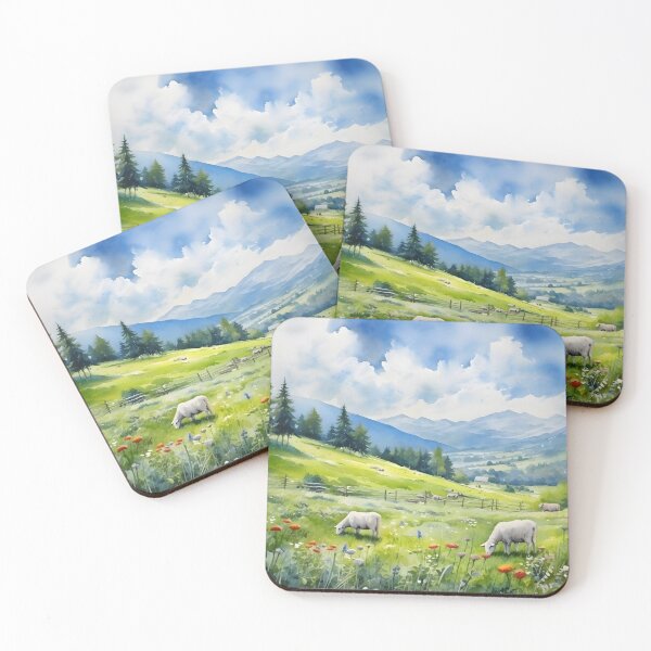 Item preview, Countryside Watercolor Background 05 designed and sold by CharlieDesings.