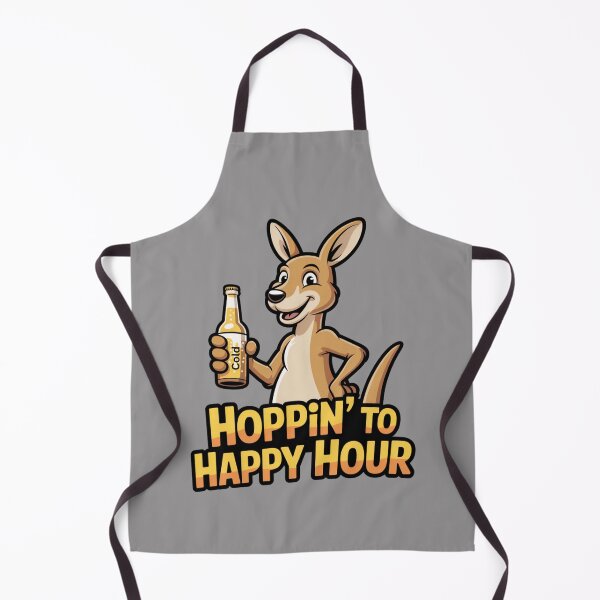 Item preview, Happy Hour: Funny Kangaroo Animal Drinking T-Shirt designed and sold by Grang Art Artistic Designs.