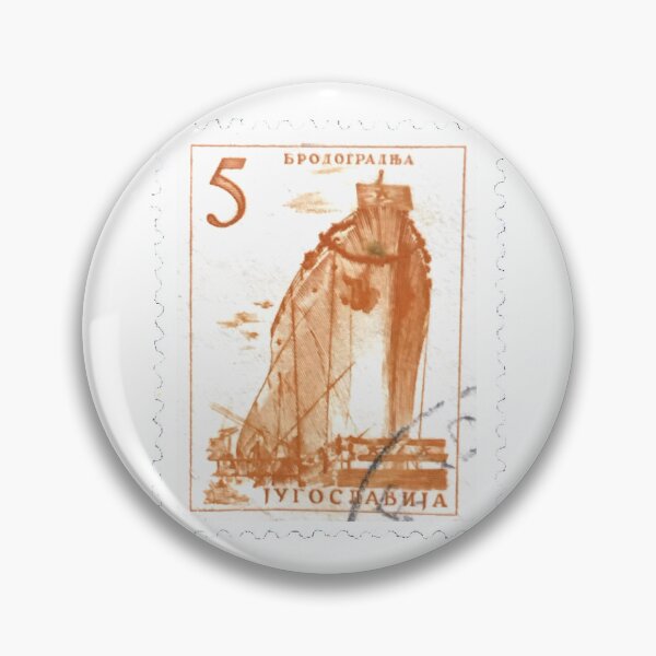 Item preview, Vintage Orange Ship Postage Stamp designed and sold by red-amber65.