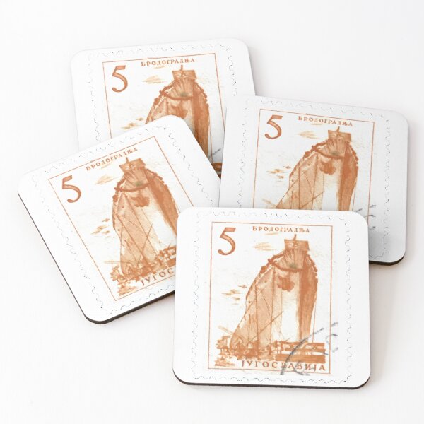 Item preview, Vintage Orange Ship Postage Stamp designed and sold by red-amber65.